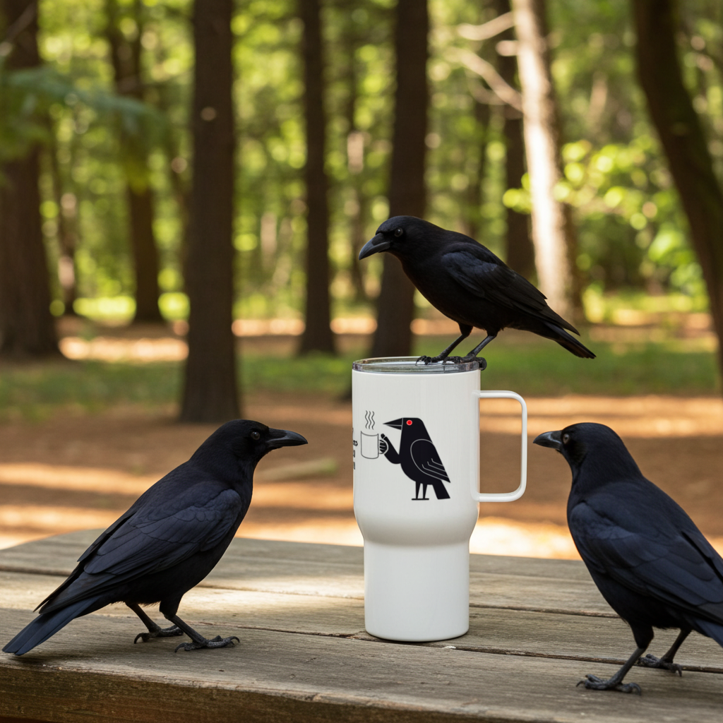 Crow and Coffee Travel mug