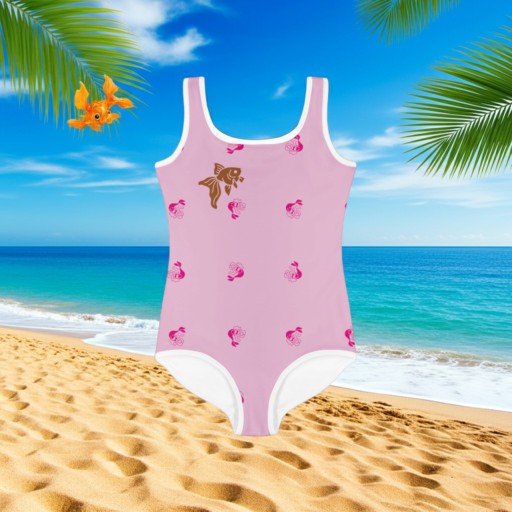Goldie and Mermaids Kids Swimsuit - CoRa Lu Designs