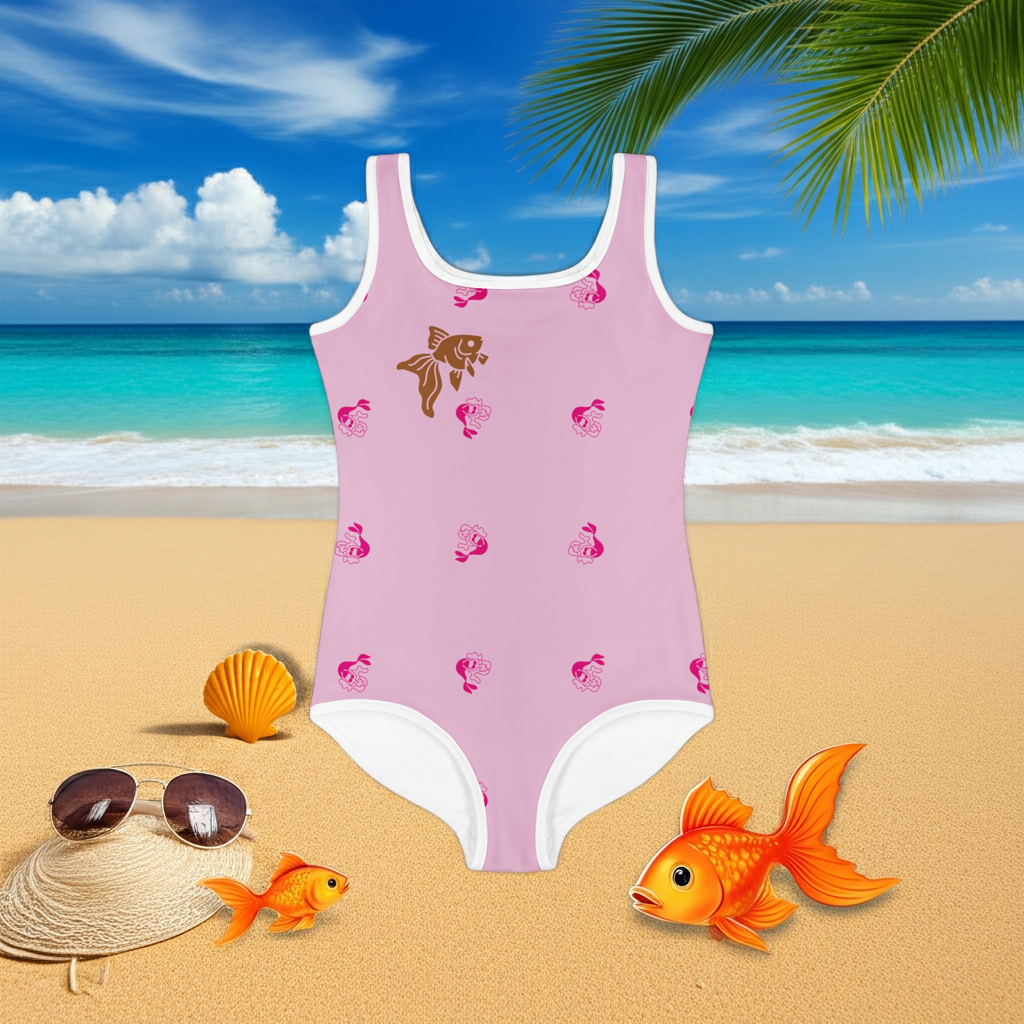 Goldie and Mermaids Kids Swimsuit - CoRa Lu Designs